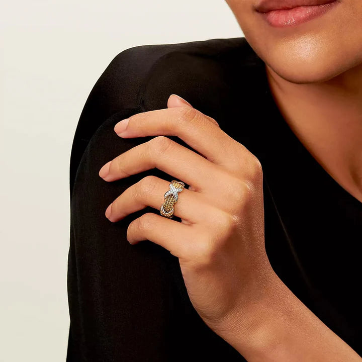 Rings Wrapped in 4 Rows